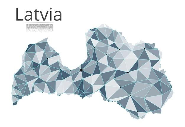 Latvia map visualization, geographic coverage, national presence illustration